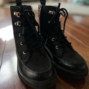 Marc Fisher Black Combat Boots